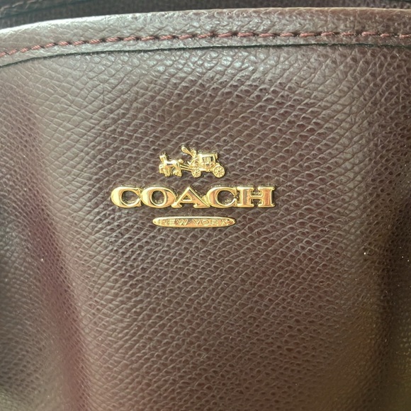 Authentic Coach handbag dark burgundy - Picture 7 of 8